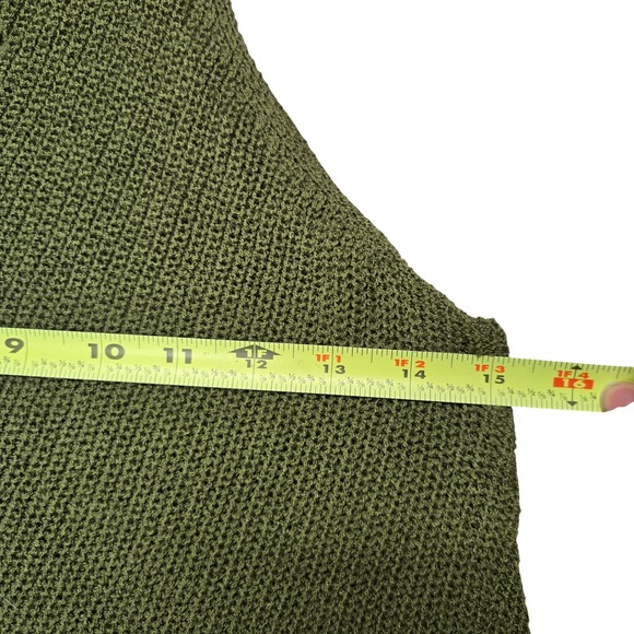 Rock & Roll Denim Womens Olive Green Knit Tank Top High Low Small 49-3235 - Picture 8 of 9